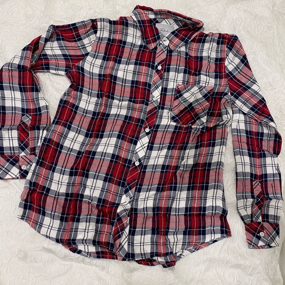 NWT Plaid RAILS button up - size S